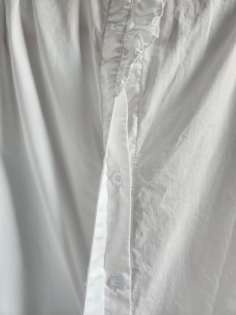 Mazik Victorian Womens White Ruffle High Neck Long Sleeve Blouse SZ S - Picture 6 of 7